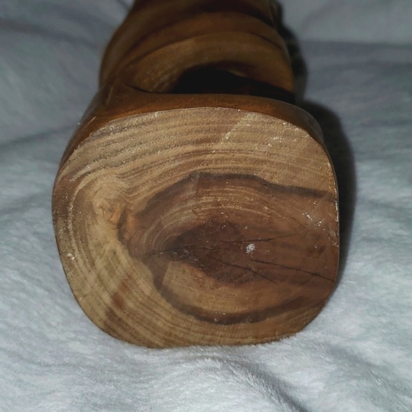 Carved Wood Eternal Love Sculpture - Picture 6 of 16